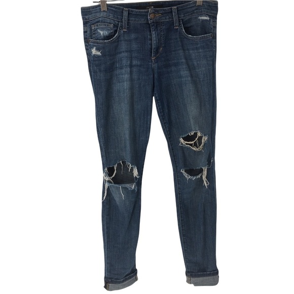 Joe's Jeans "The Skinny" Nina Distressed Medium Wash Jean - Sz 28 - Picture 1 of 15